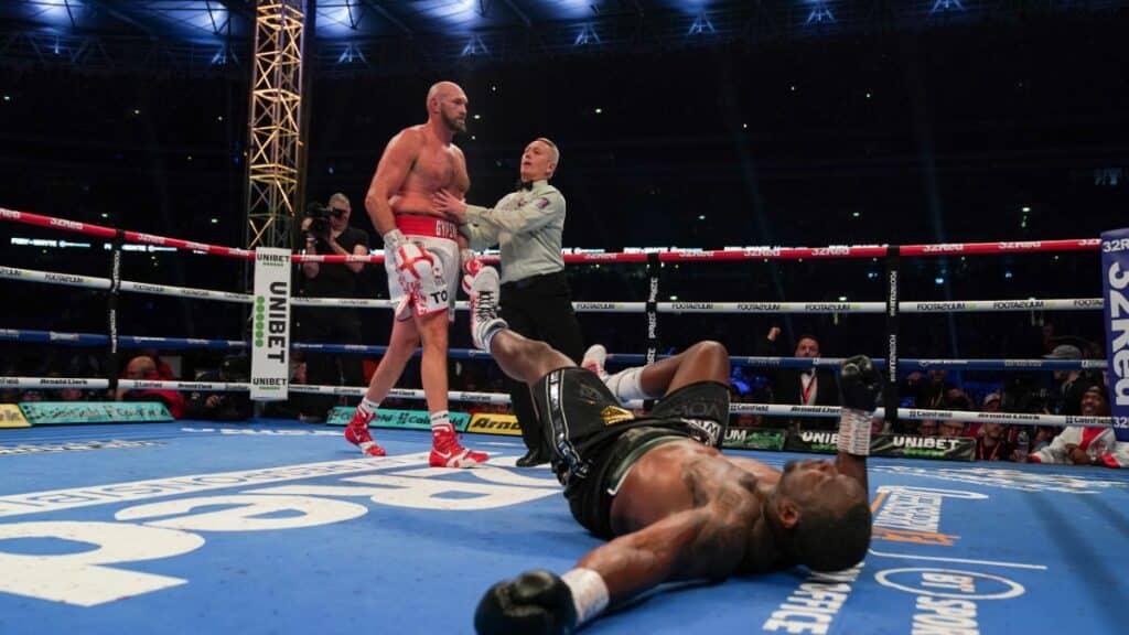 Tyson Fury vs Dillian Whyte Knockdown April 2022
