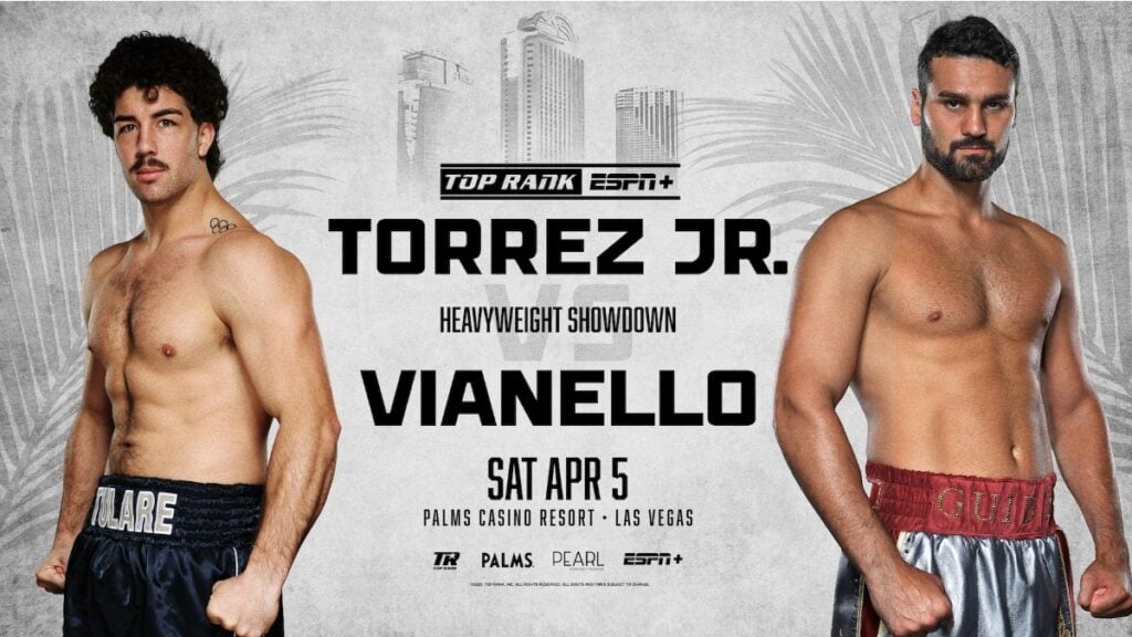 Richard Torrez Jr vs Guido Vianello Fight Las Vegas April 5 Top Rank ESPN