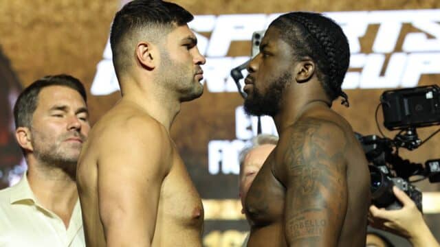 Filip Hrgovic vs David Adeleye Weigh-in Riyadh August 2025