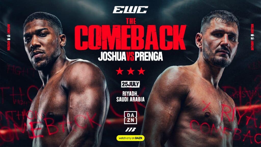 Anthony Joshua vs Kristian Prenga Fight Poster